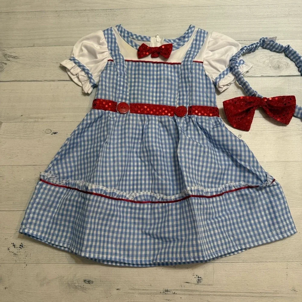 Halloween Costumes baby Kansas girl‎ Dorothy wizard of oz costume 3-6 months